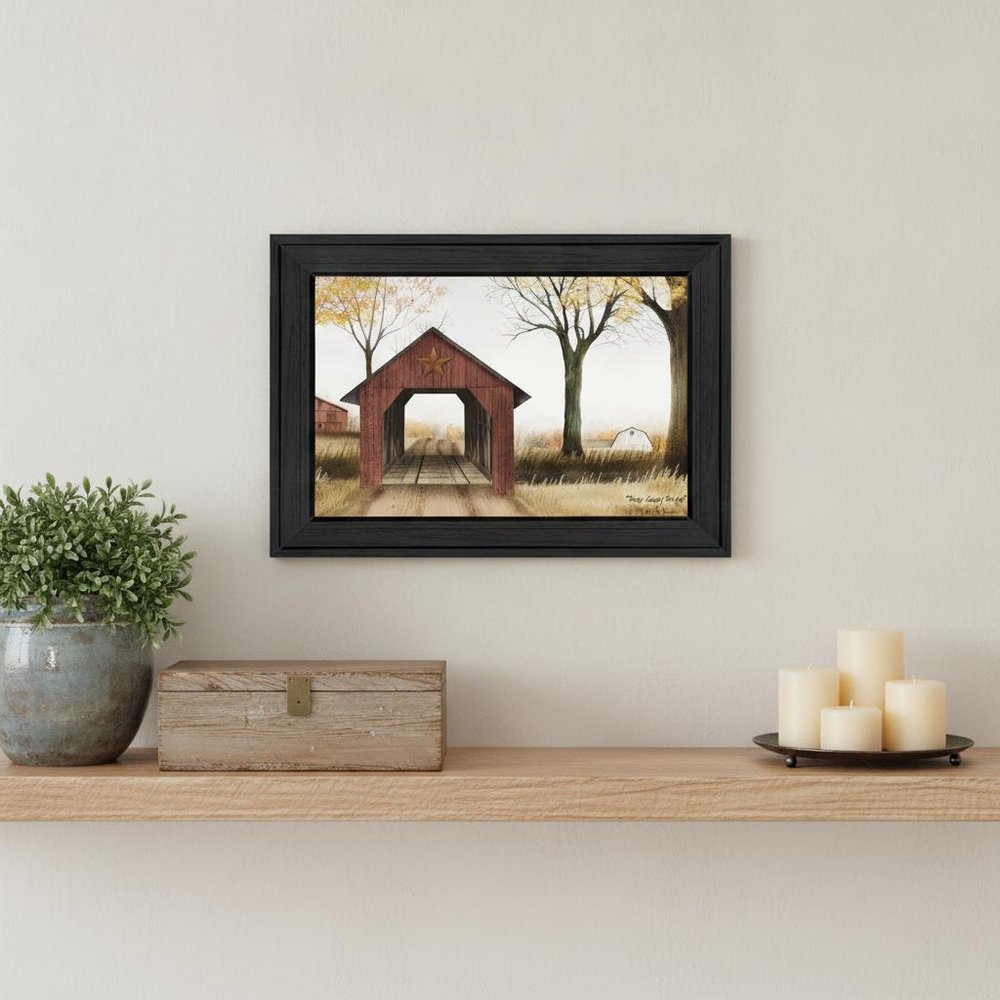 Bucks County Bridge 2 Black Framed Print Wall Art