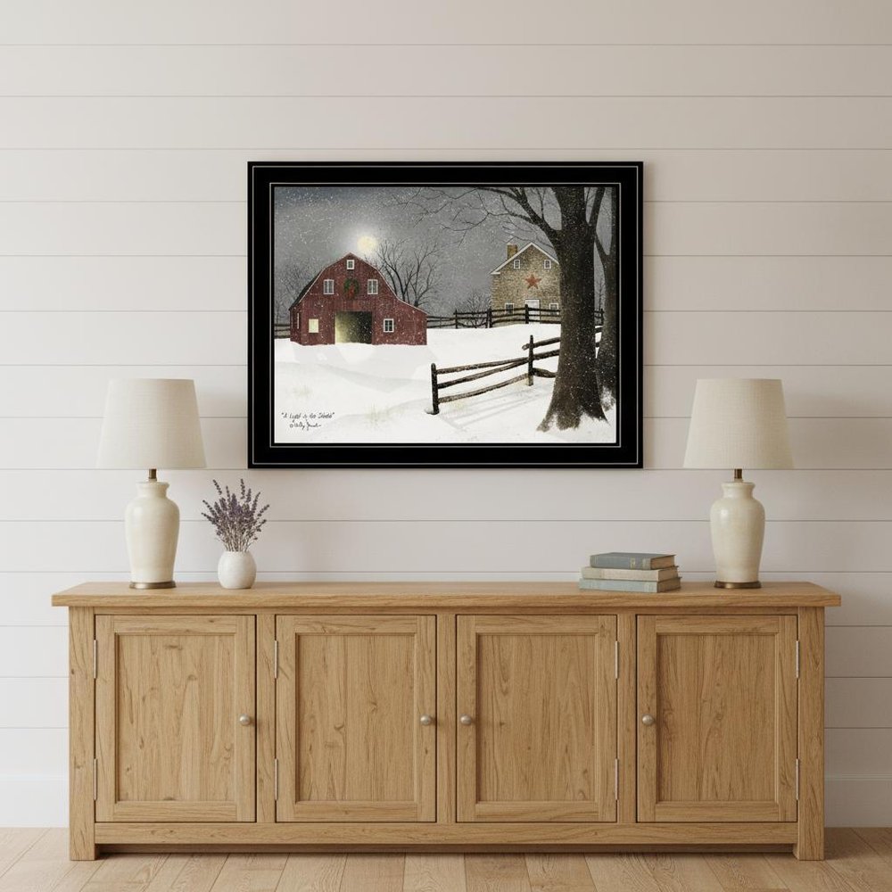 Light in the Stable 7 Black Framed Print Wall Art