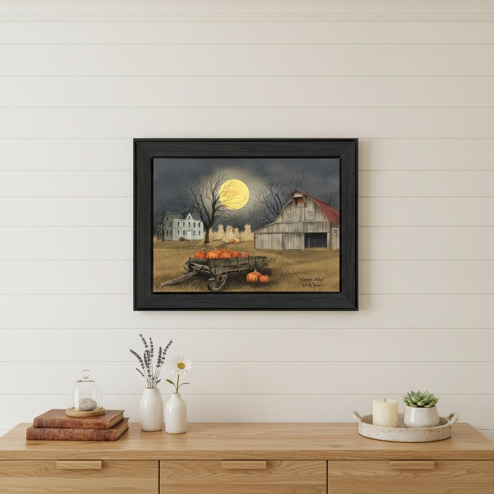 Harvest Moon 6 Black Framed Print Kitchen Wall Art