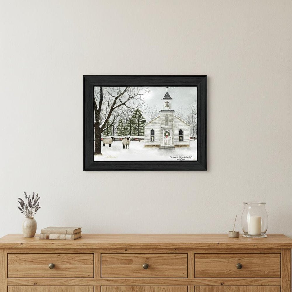 I Heard the Bells on Christmas 2 Black Framed Print Wall Art