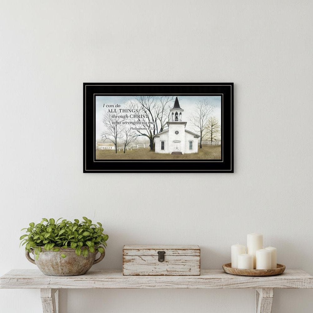 I Can Do All Things 4 Black Framed Print Wall Art