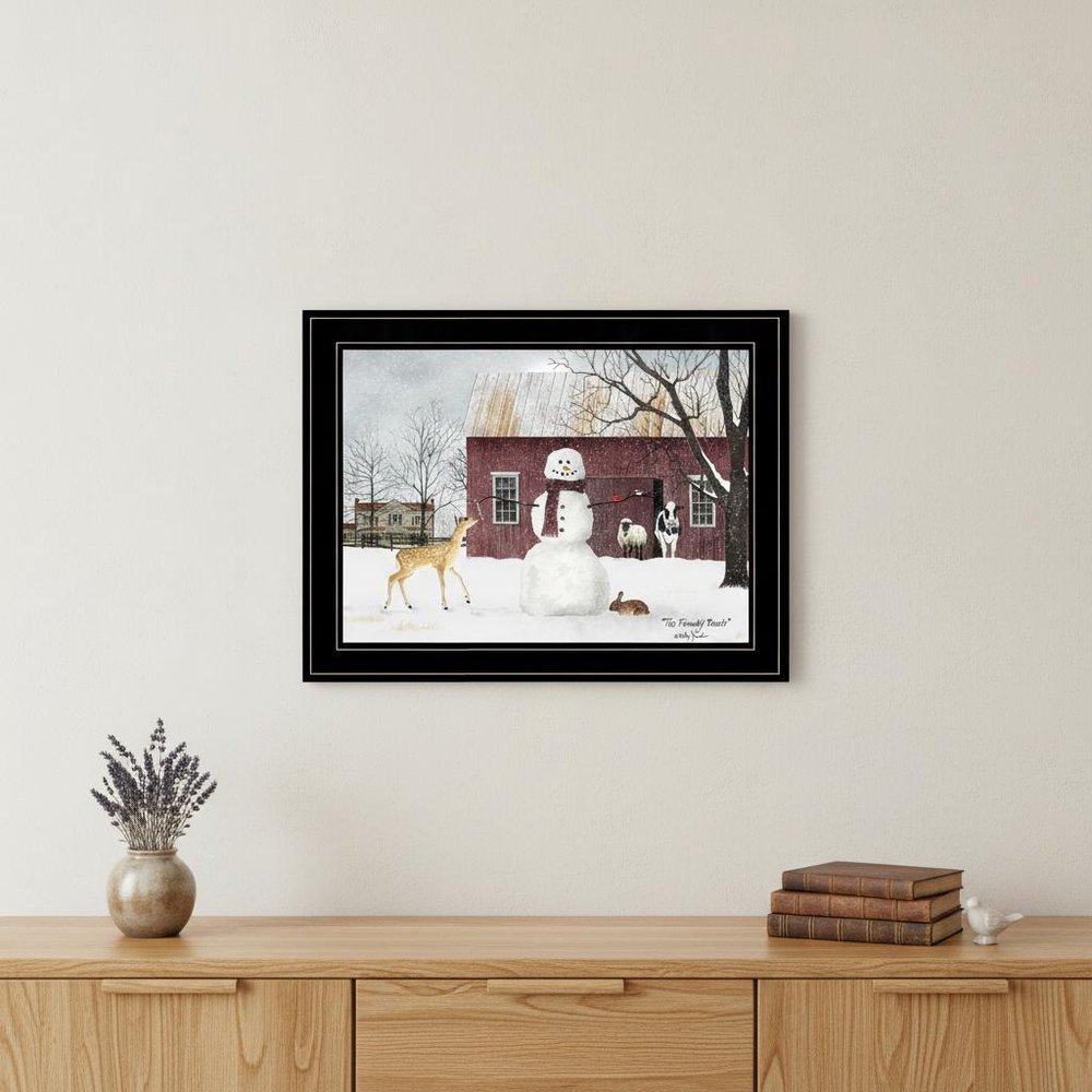 The Friendly Beasts 4 Black Framed Print Wall Art