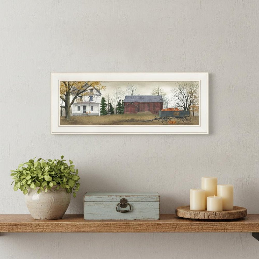 Pumpkins For Sale 2 White Framed Print Wall Art