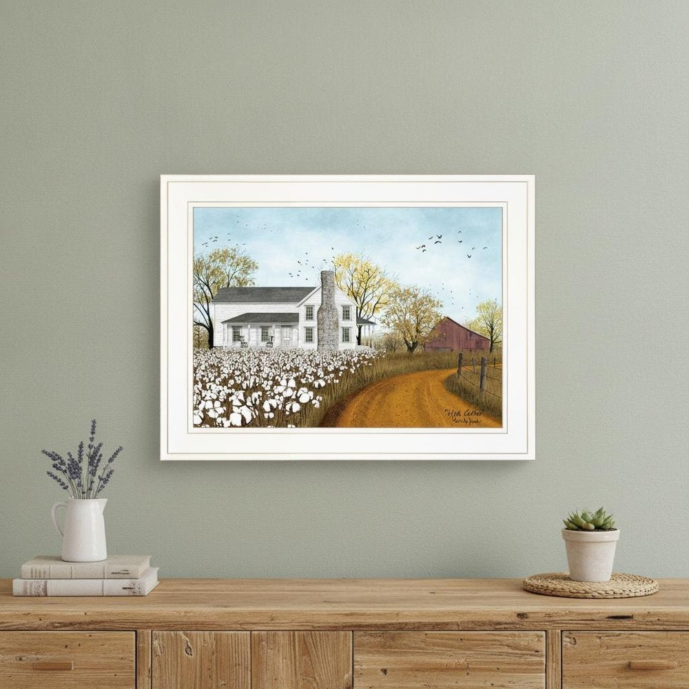 High Cotton 1 White Framed Print Wall Art
