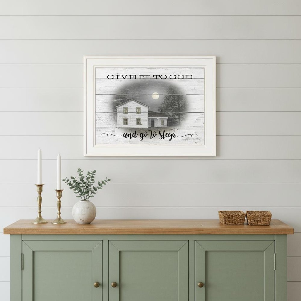 Give It To God White Framed Print Wall Art