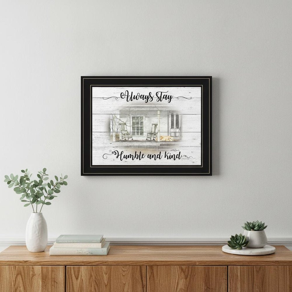 Humble and Kind 2 Black Framed Print Wall Art