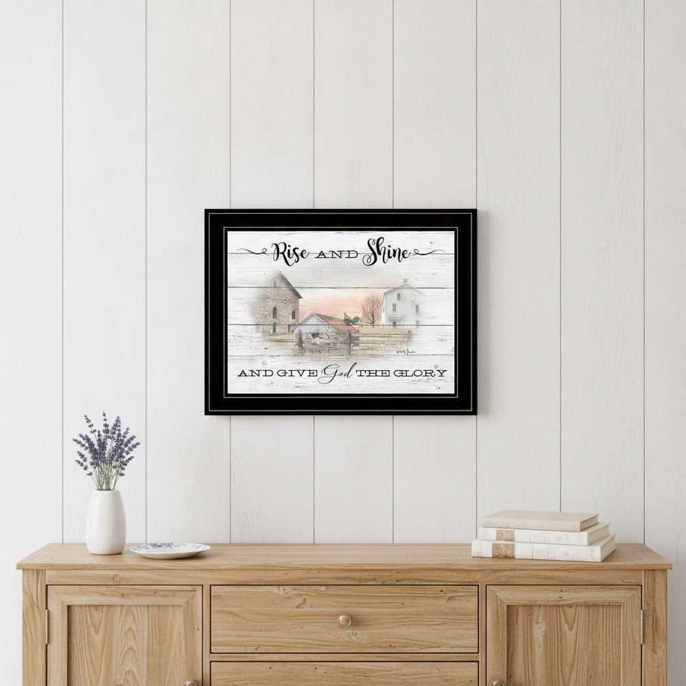 Rise And Shine 8 Black Framed Print Wall Art