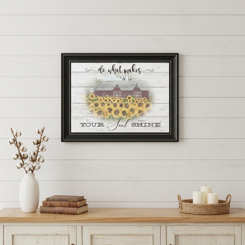 Do What Makes Your Soul Shine 2 Black Framed Print Wall Art