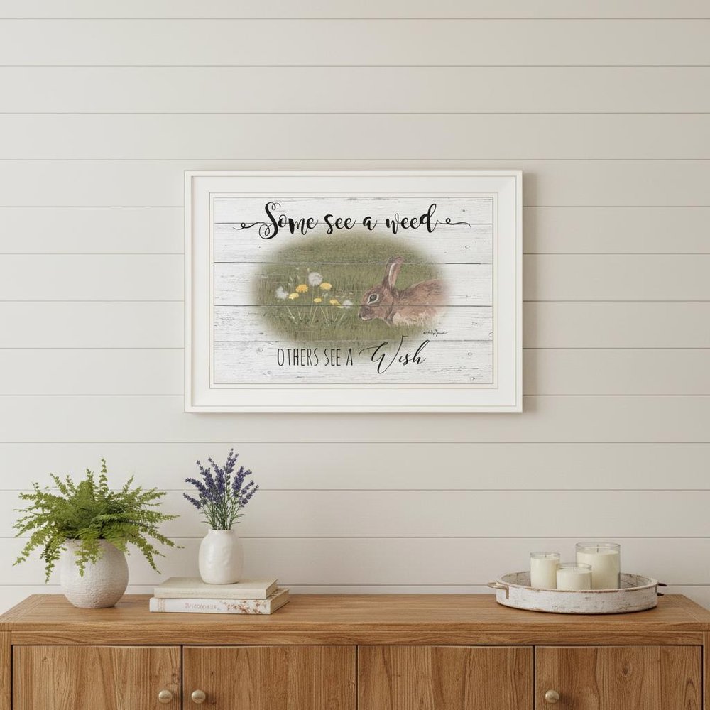 Some See A Weed 1 White Framed Print Wall Art