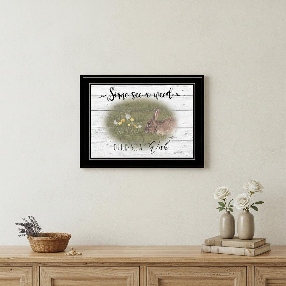 Some See A Weed 2 Black Framed Print Wall Art