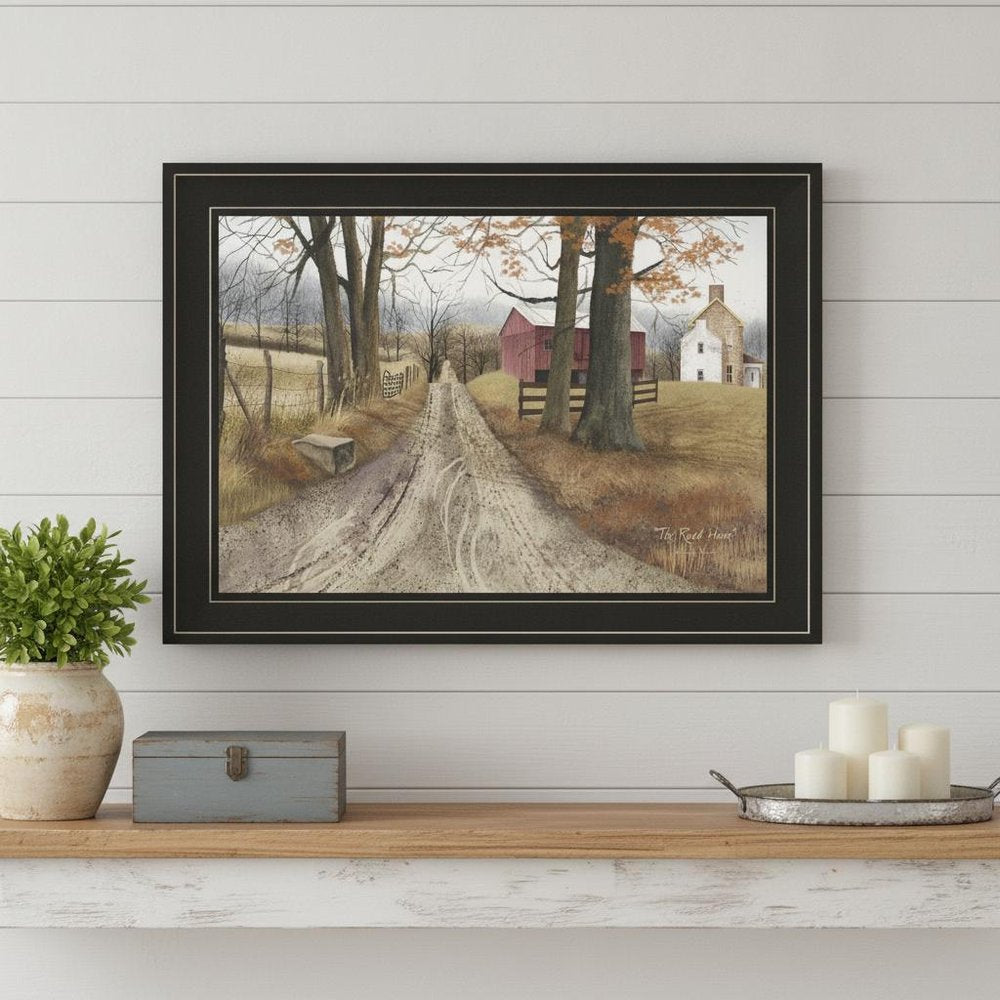 The Road Home 3 Black Framed Print Wall Art