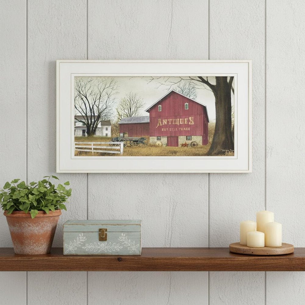 Antique Barn 5 White Framed Print Wall Art