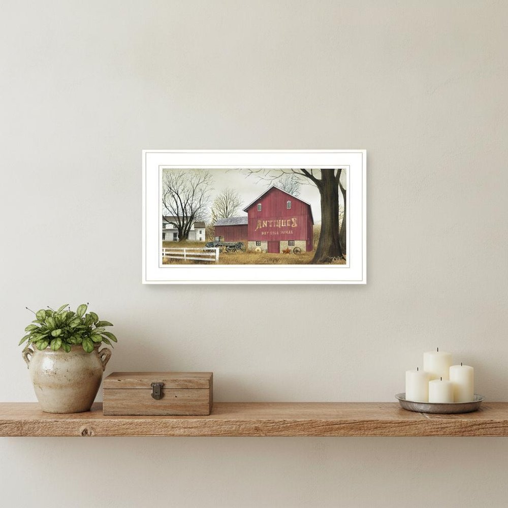 Antique Barn 1 White Framed Print Wall Art