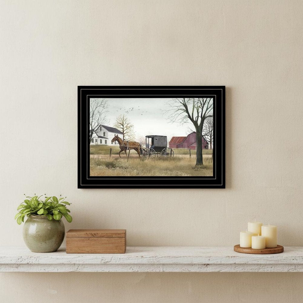 Goin to Market 3 Black Framed Print Wall Art
