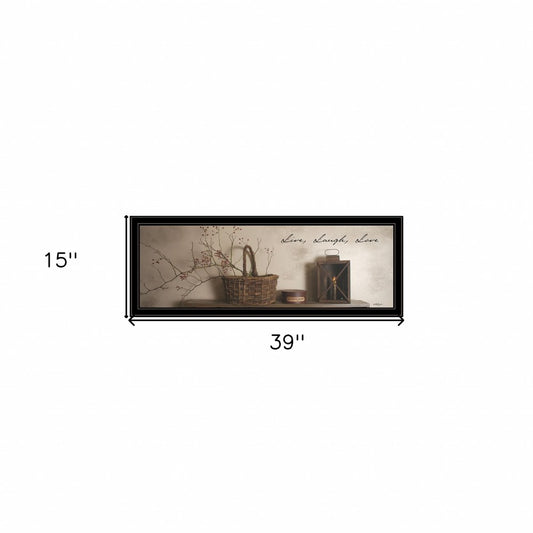 Live Laugh and Love 4 Black Framed Print Wall Art