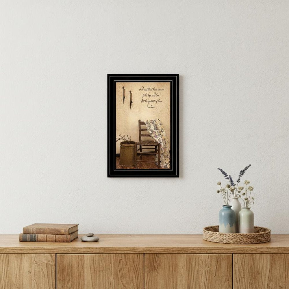 These Three Remain 3 Black Framed Print Wall Art