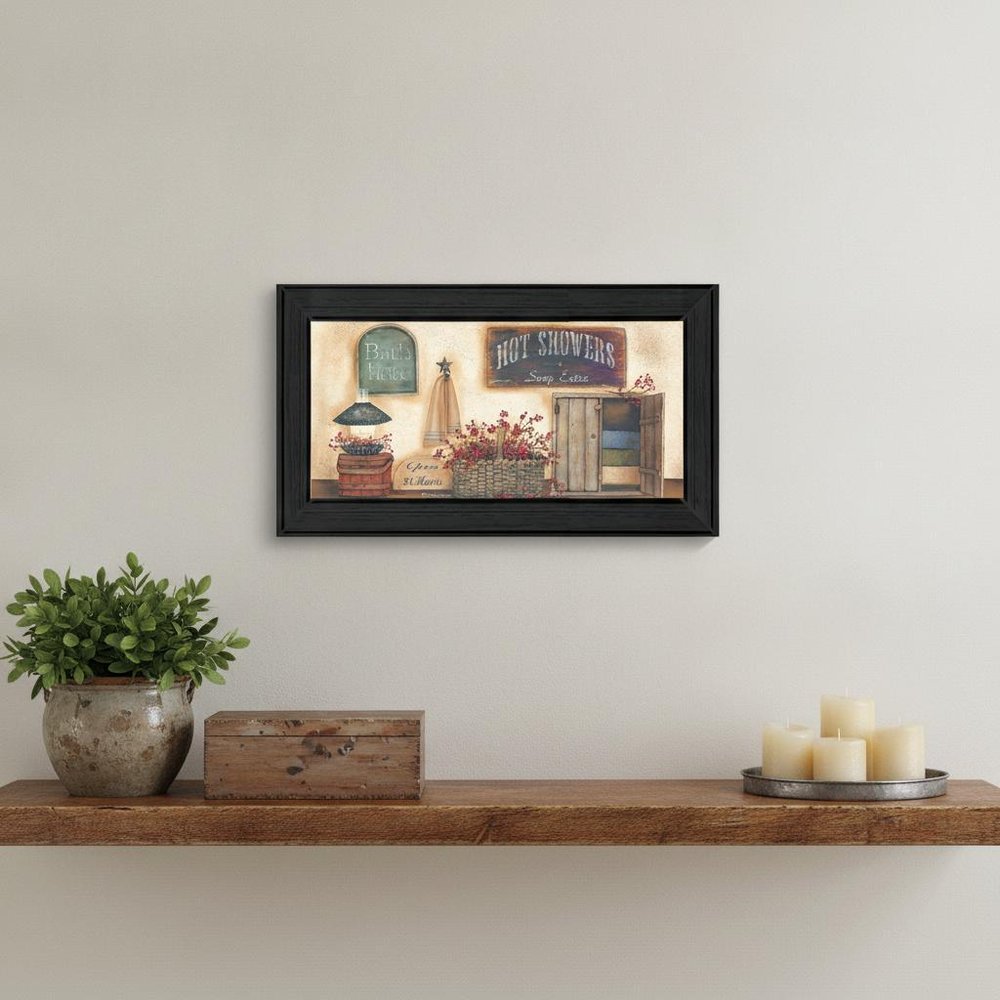Bath House Collection 2 Black Framed Print Bathroom Wall Art