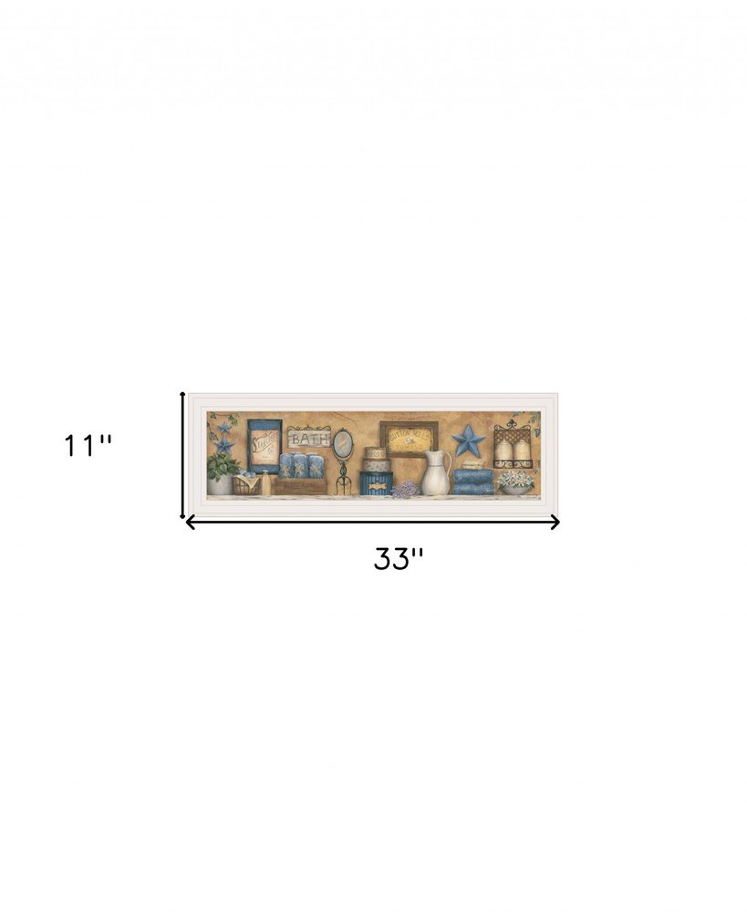 Starlight Bath 2 White Framed Print Bathroom Wall Art