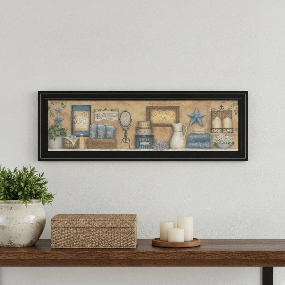 Starlight Bath 3 Black Framed Print Bathroom Wall Art