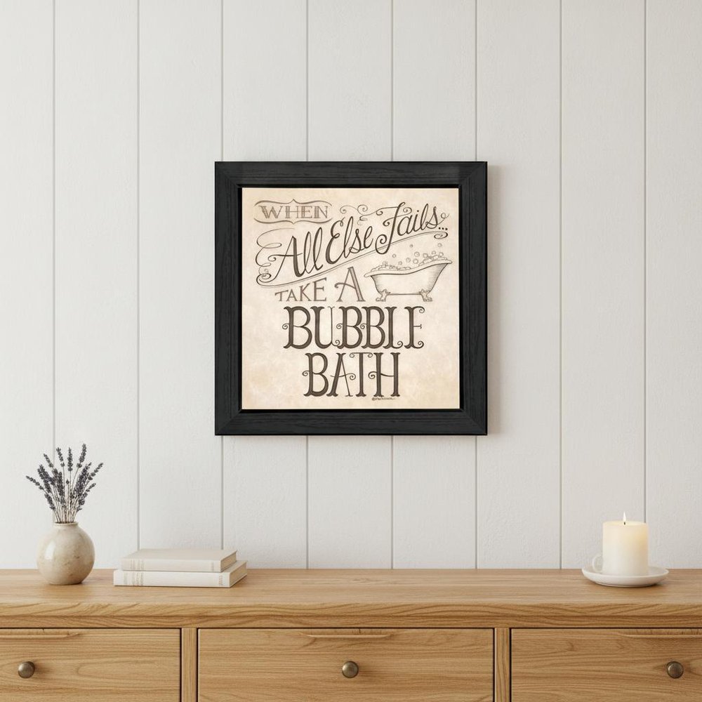 When All Else Fails 4 Black Framed Print Bathroom Wall Art