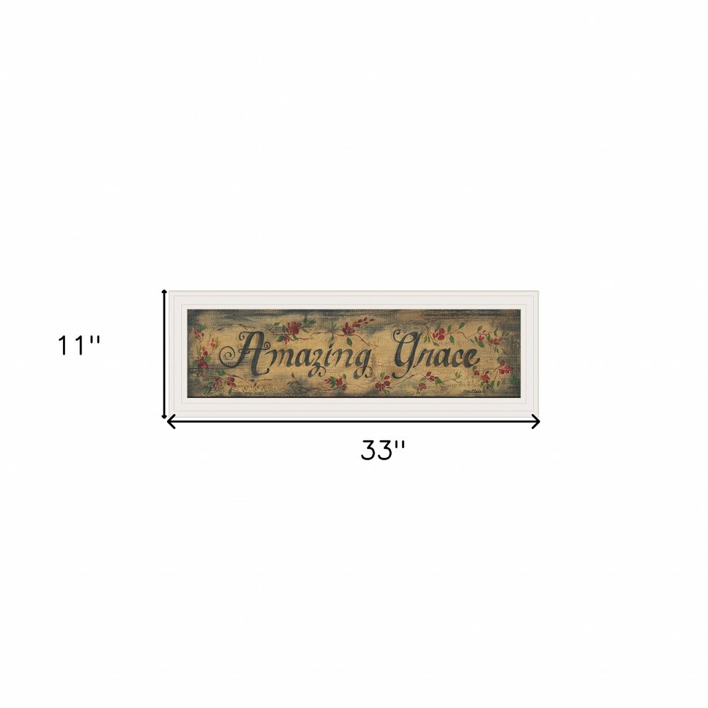 Amazing Grace 11 White Framed Print Wall Art