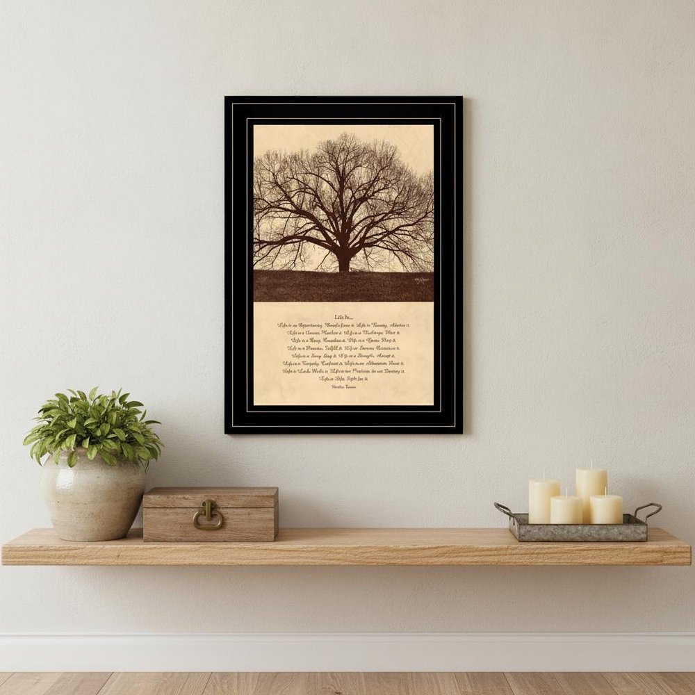 Life Is 7 Black Framed Print Wall Art