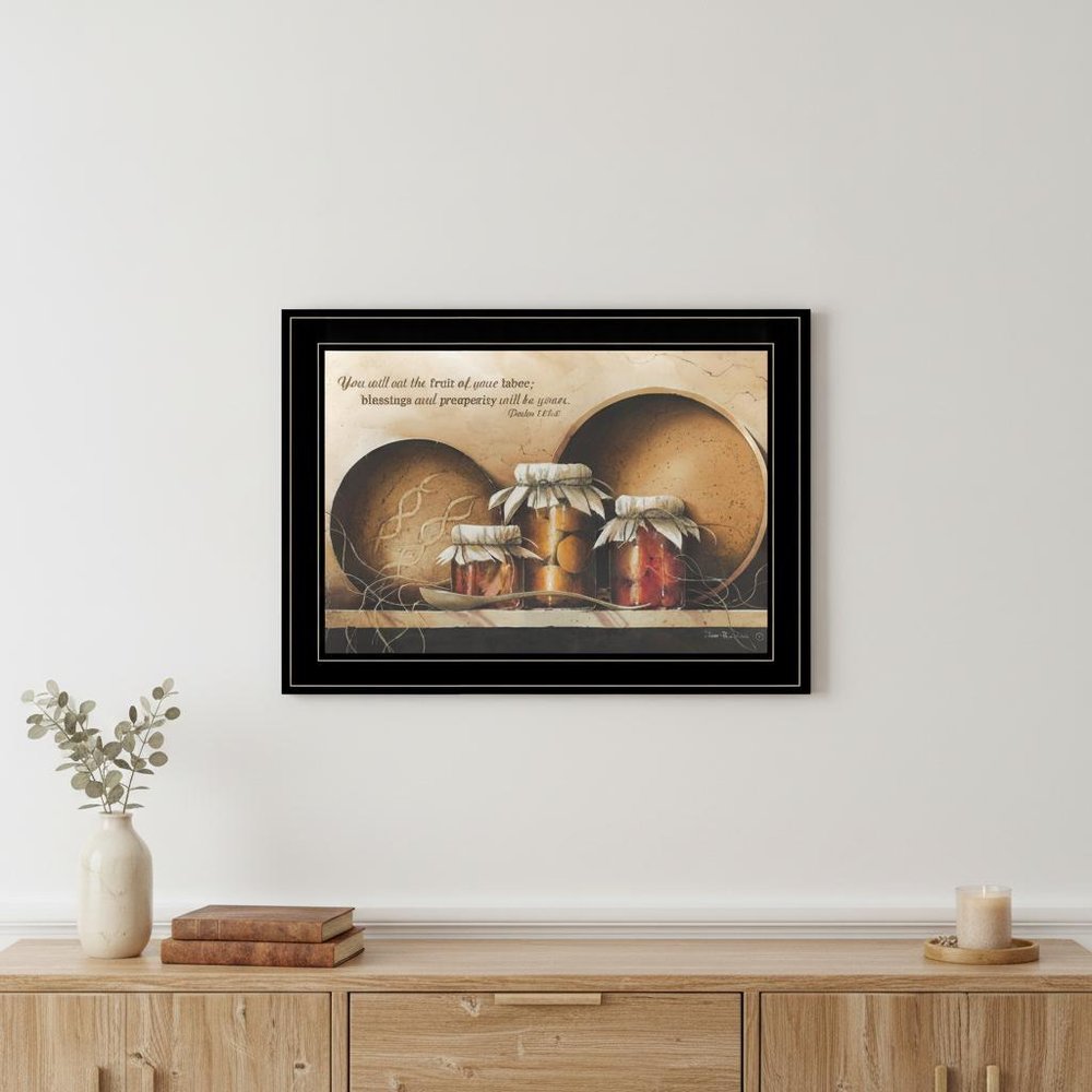 Blessings and Prosperity 3 Black Framed Print Wall Art