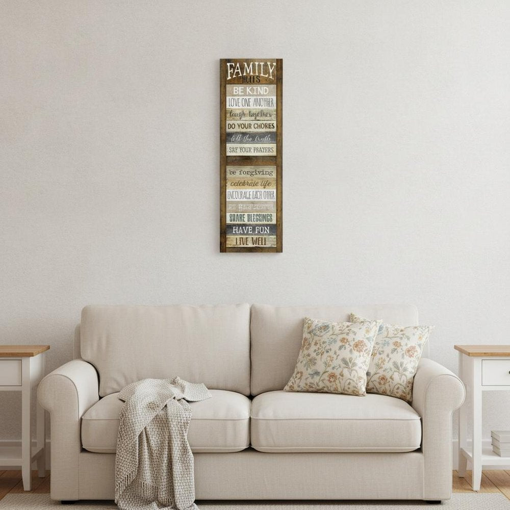Family Rules Shutter 2 White Framed Print Wall Art