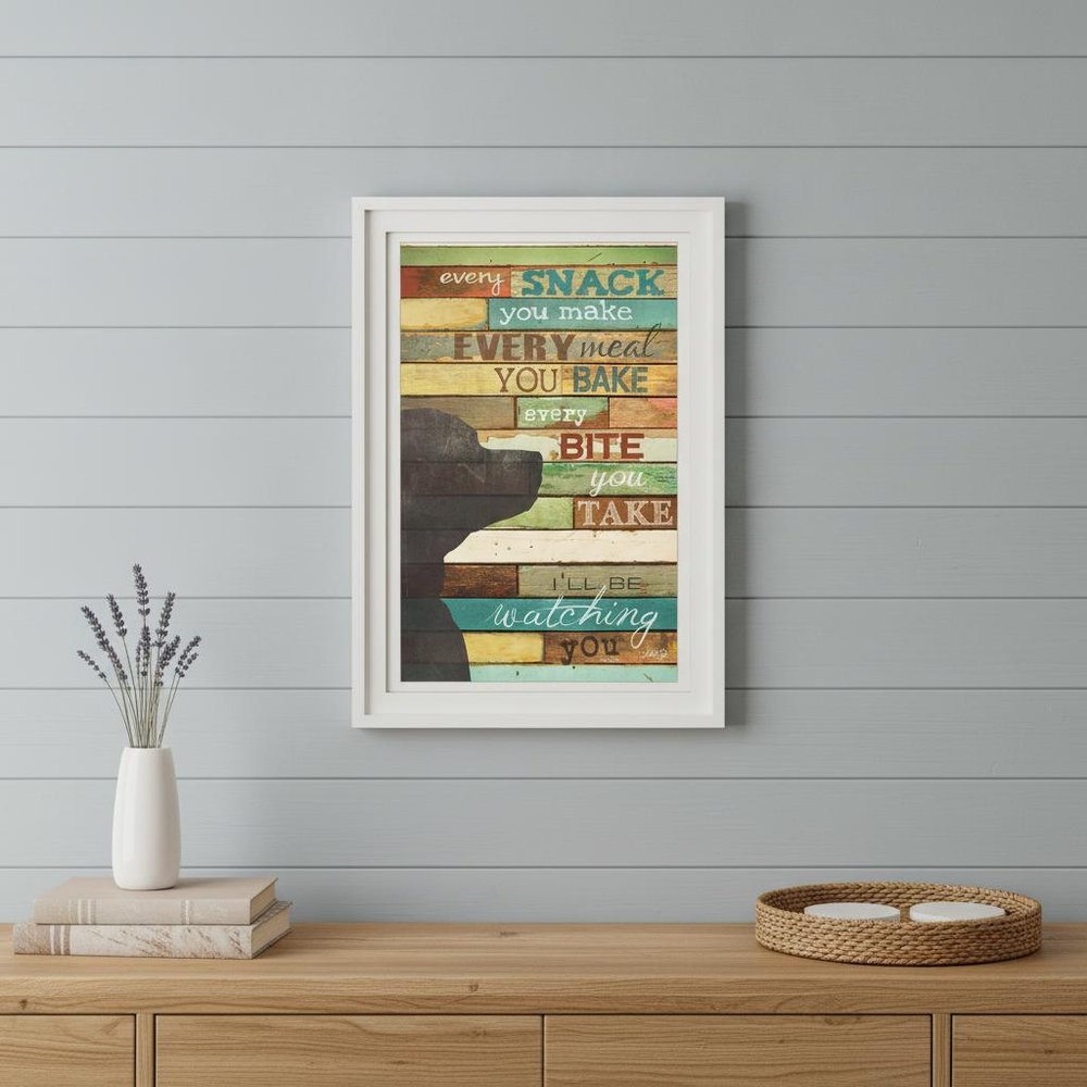 Ill Be Watching You 1 White Framed Print Wall Art