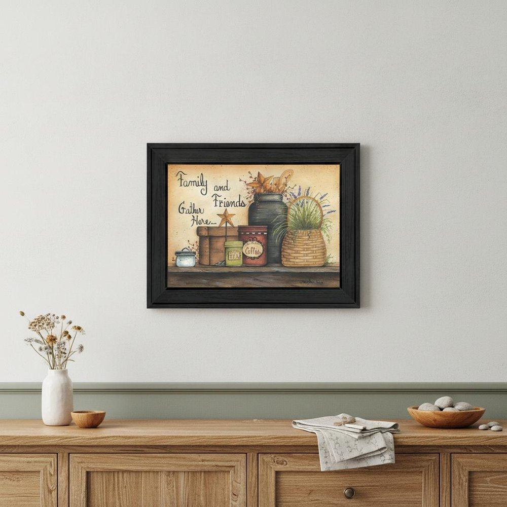 Family and Friends 3 Black Framed Print Wall Art