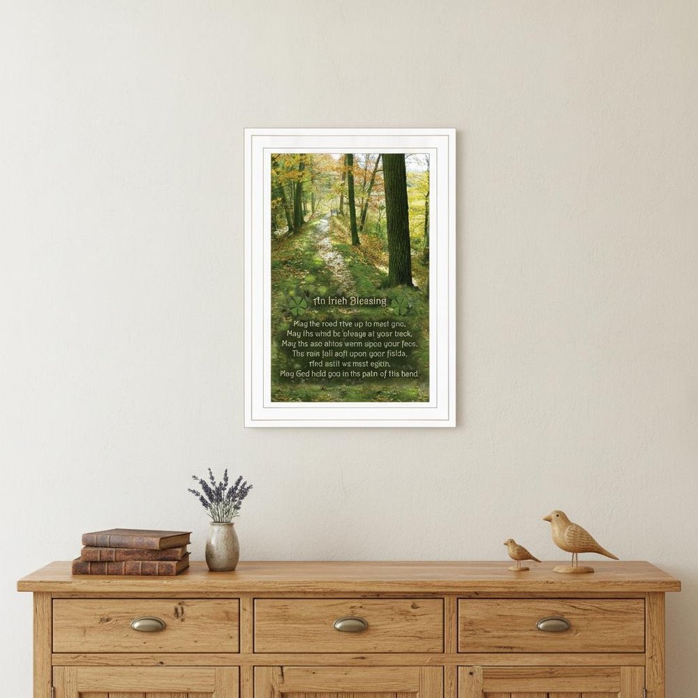 Irish Blessing 1 White Framed Print Wall Art
