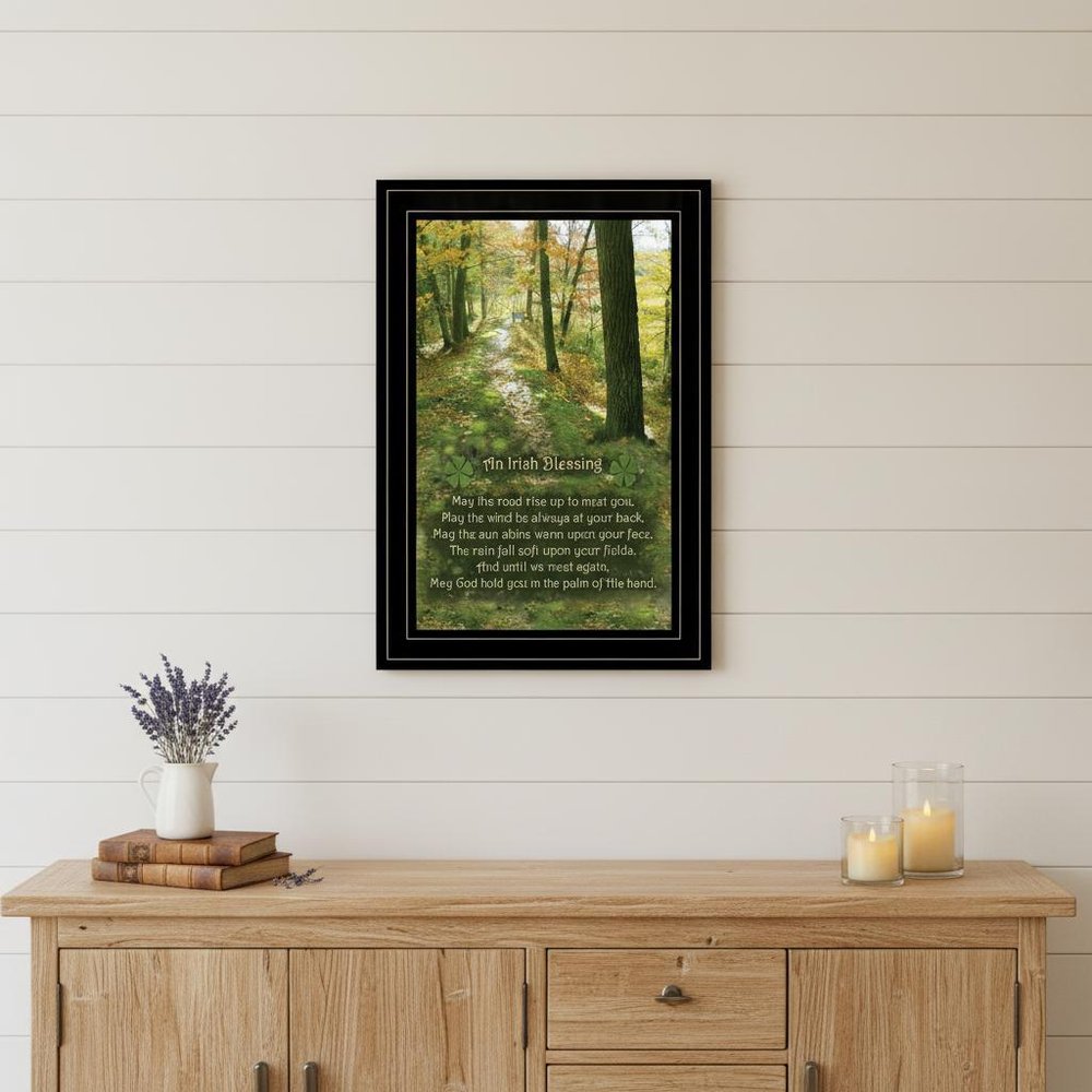 Irish Blessing 2 Black Framed Print Wall Art