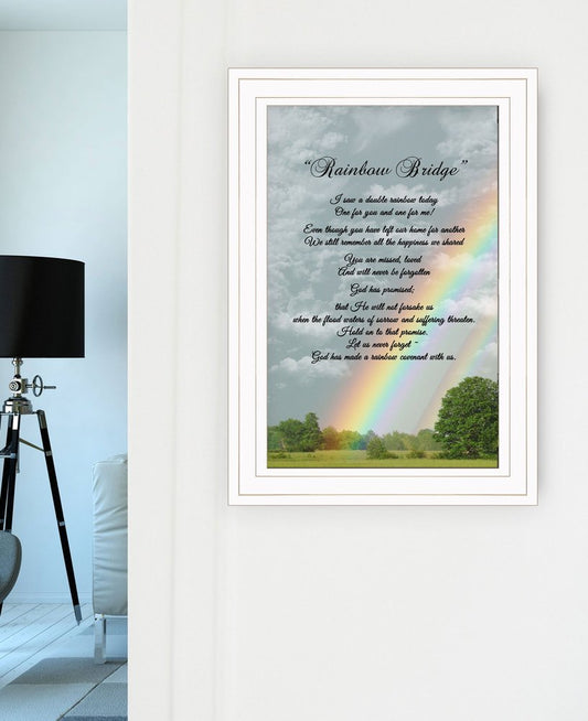 Rainbow Bridge 1 White Framed Print Wall Art