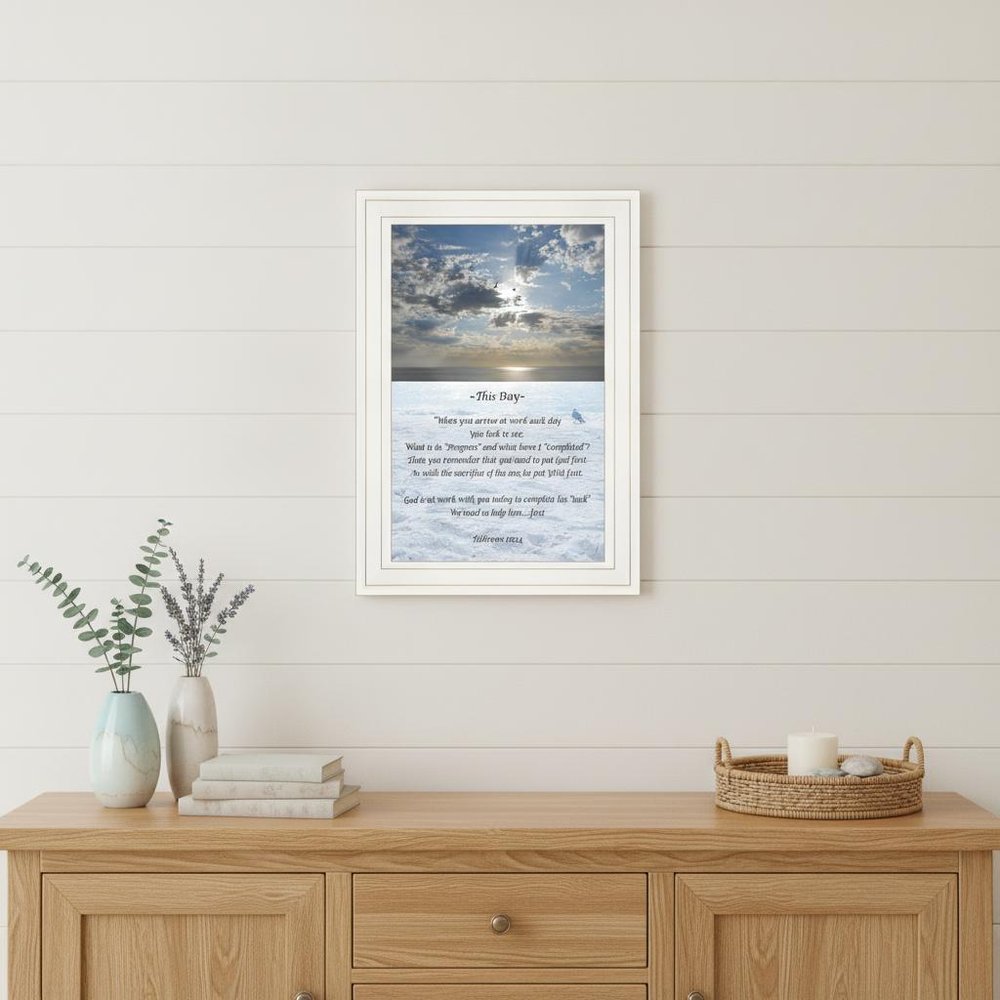 This Day 1 White Framed Print Wall Art