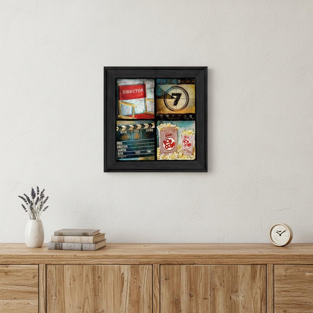 At The Movies 4 Black Framed Print Wall Art
