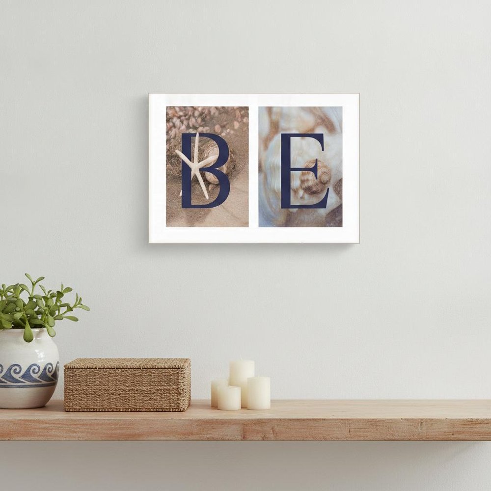Beach 1 White Framed Print Wall Art