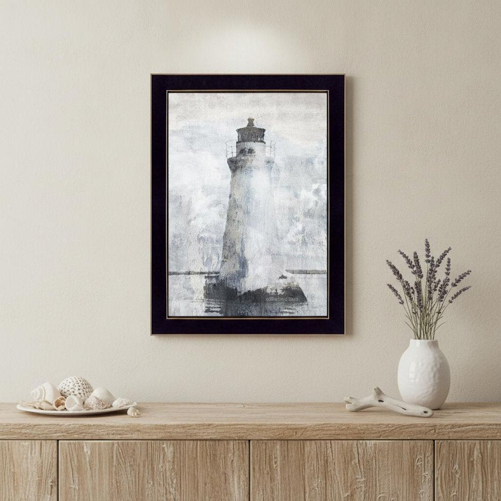 Lighthouse 3 Black Framed Print Wall Art