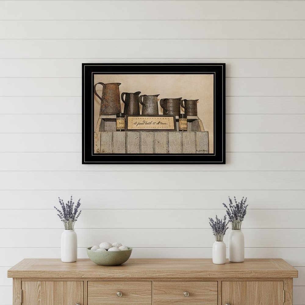 A Friend Loveth at All Time 3 Black Framed Print Wall Art