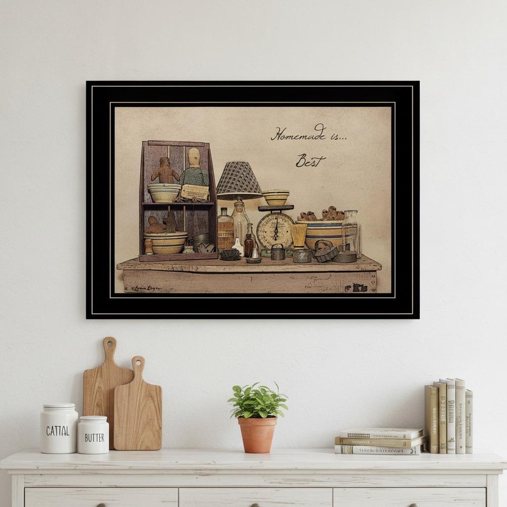 Homemade is Best 3 Black Framed Print Kitchen Wall Art