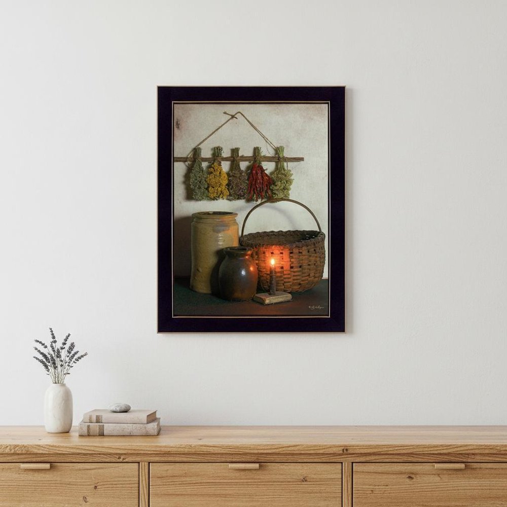Dried Flower 2 Black Framed Print Wall Art