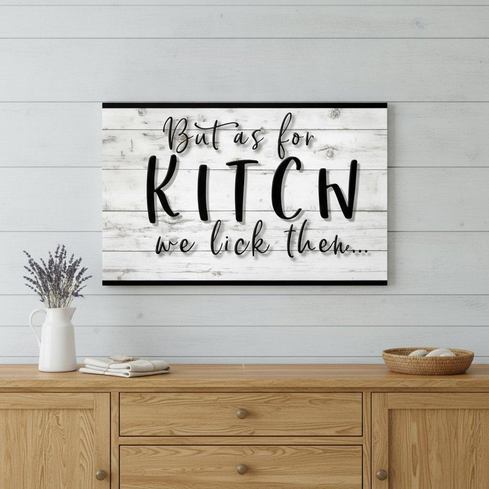 We lick the Spoon 2 Black Framed Print Kitchen Wall Art
