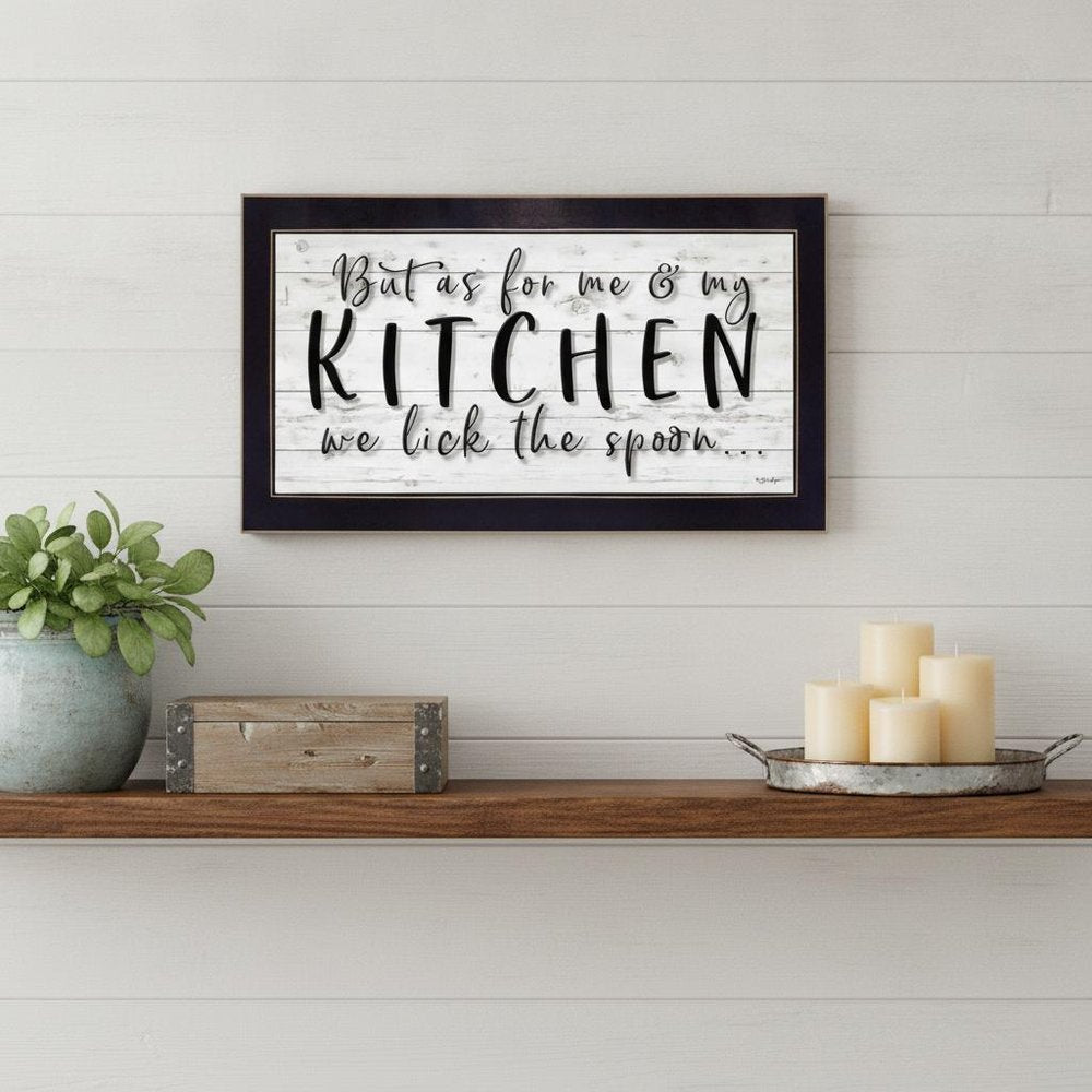 We lick the Spoon 3 Black Framed Print Kitchen Wall Art