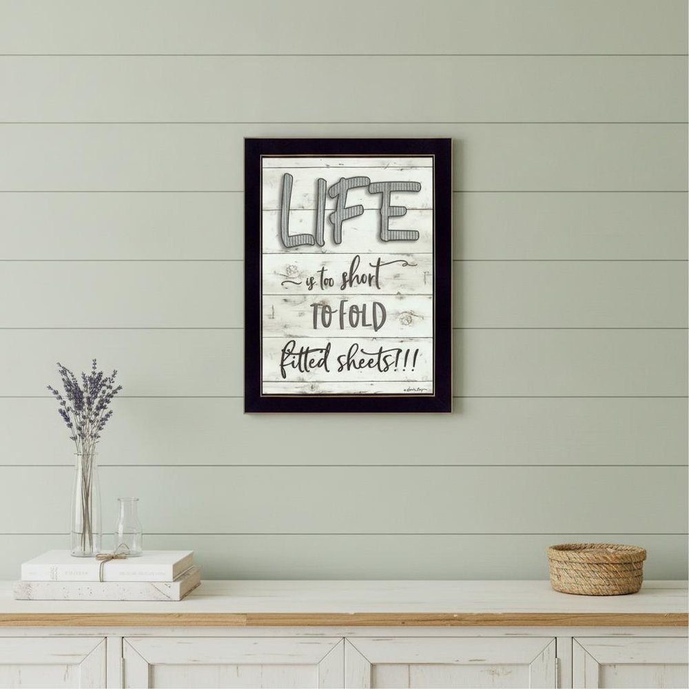 Life is too Short 3 Black Framed Print Wall Art