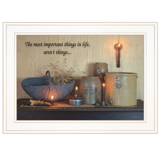 The Most Important Things White Framed Print Wall Art