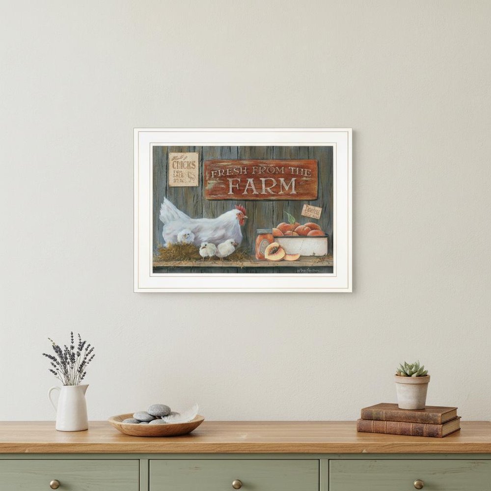 Fresh from the Farm 2 White Framed Print Wall Art