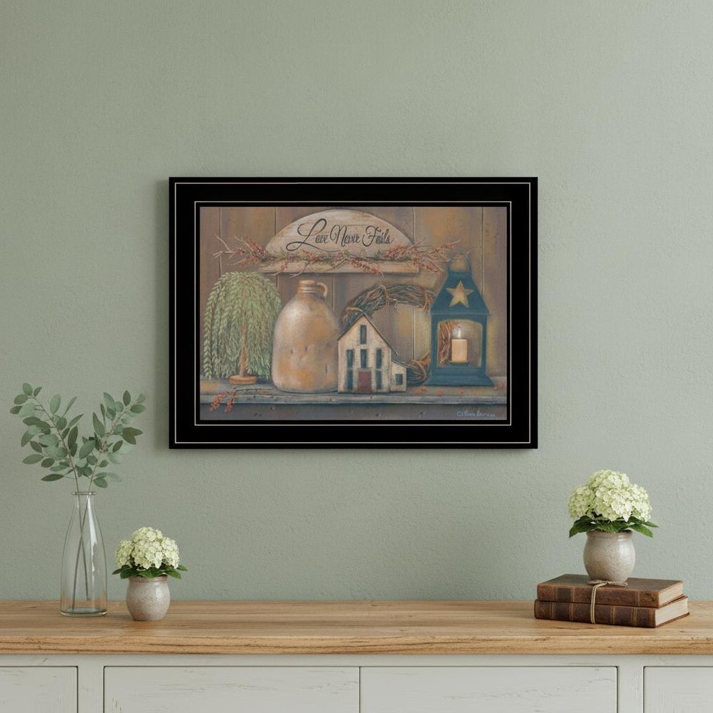 Love Never Fails 6 Black Framed Print Wall Art