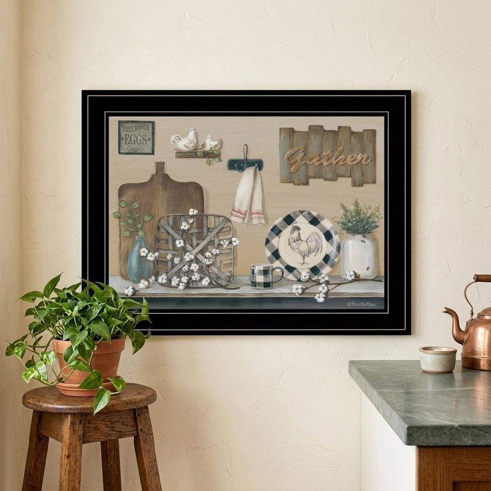 Farmhouse Kitchen Black Framed Print Kitchen Wall Art