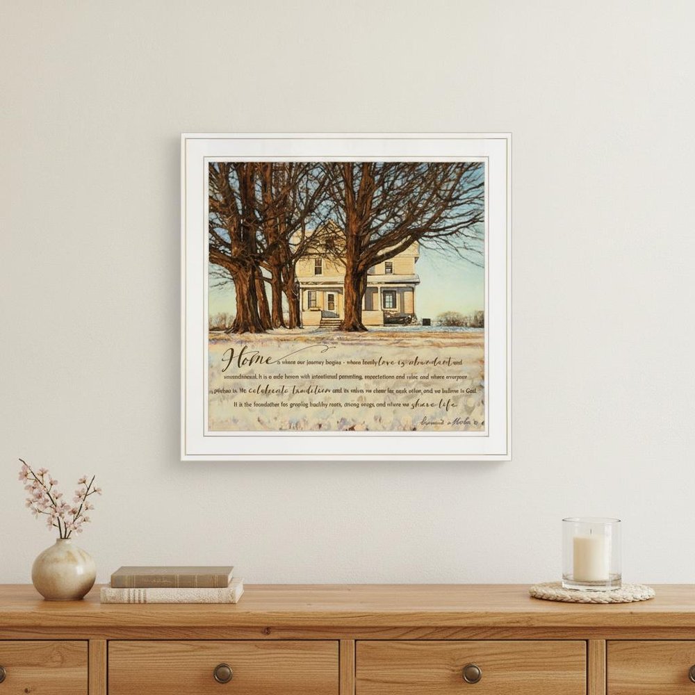 Home 1 White Framed Print Wall Art