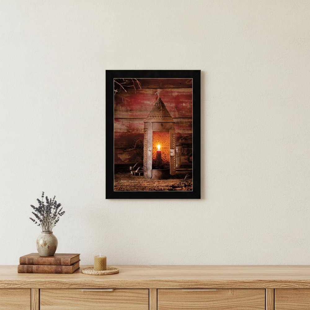 Tinners Lantern 3 Black Framed Print Wall Art
