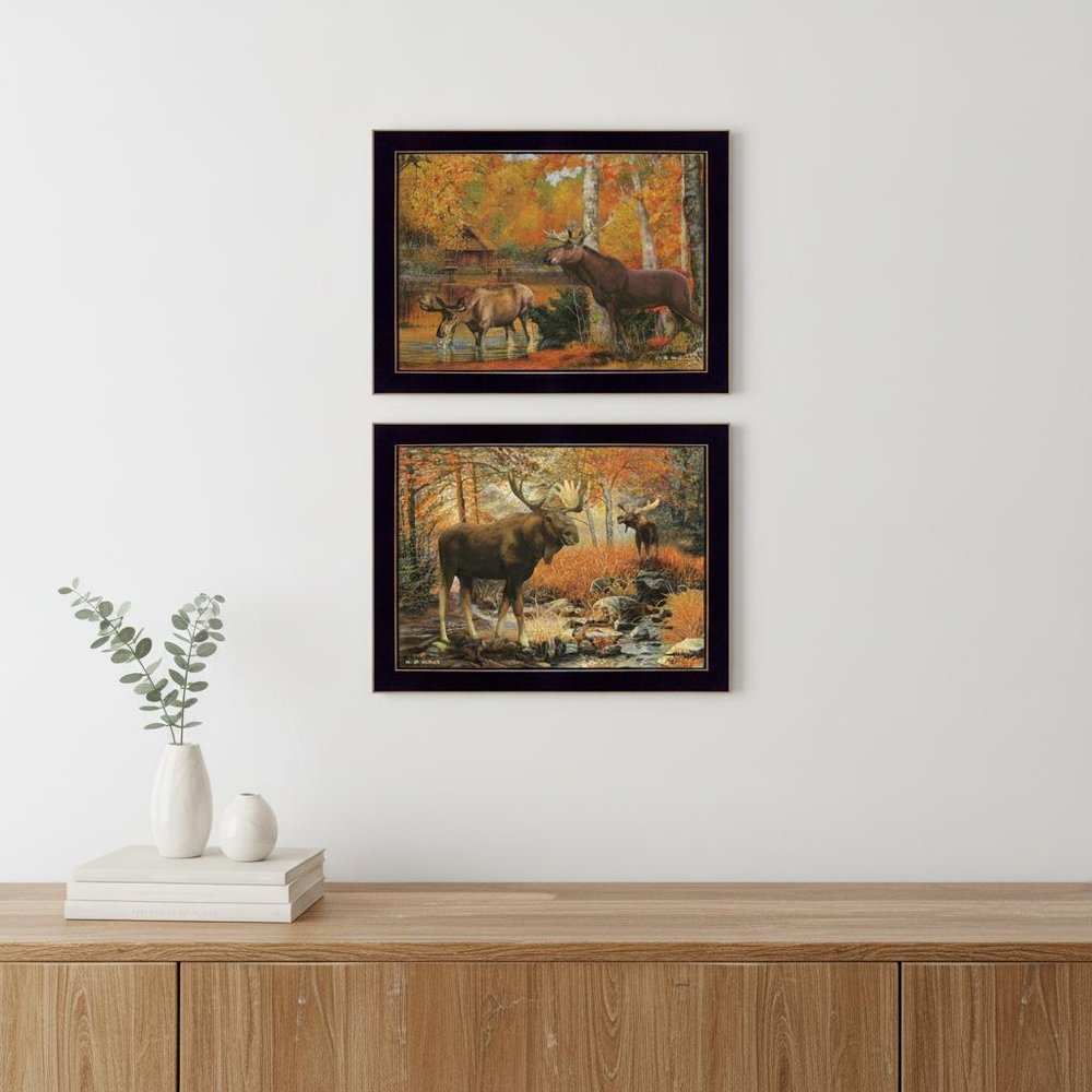 Set Of Two Call of the Wild 2 Black Framed Print Wall Art